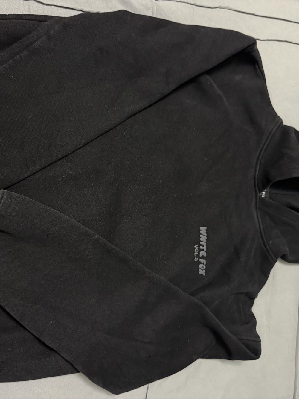 White Fox Boutique Black Turtleneck Logo Sweater